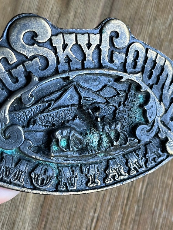 Vintage Montana Brass belt buckle
