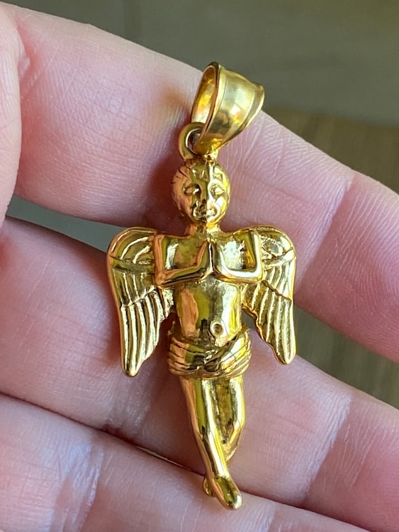 Vintage golden Angel pendant