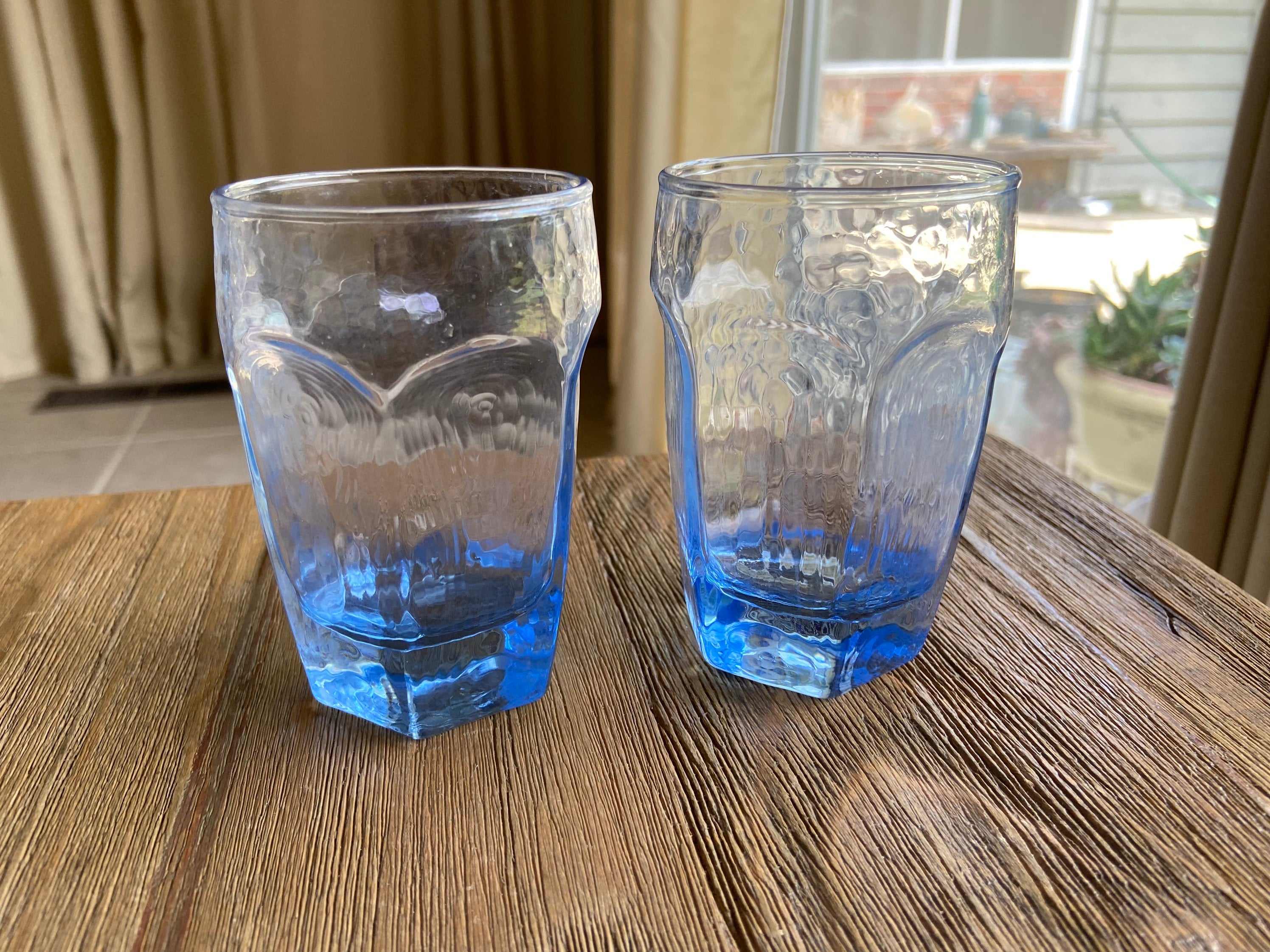 Light blue Libbey juice glasses Etsy