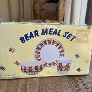 Vintage Action Bear meal set