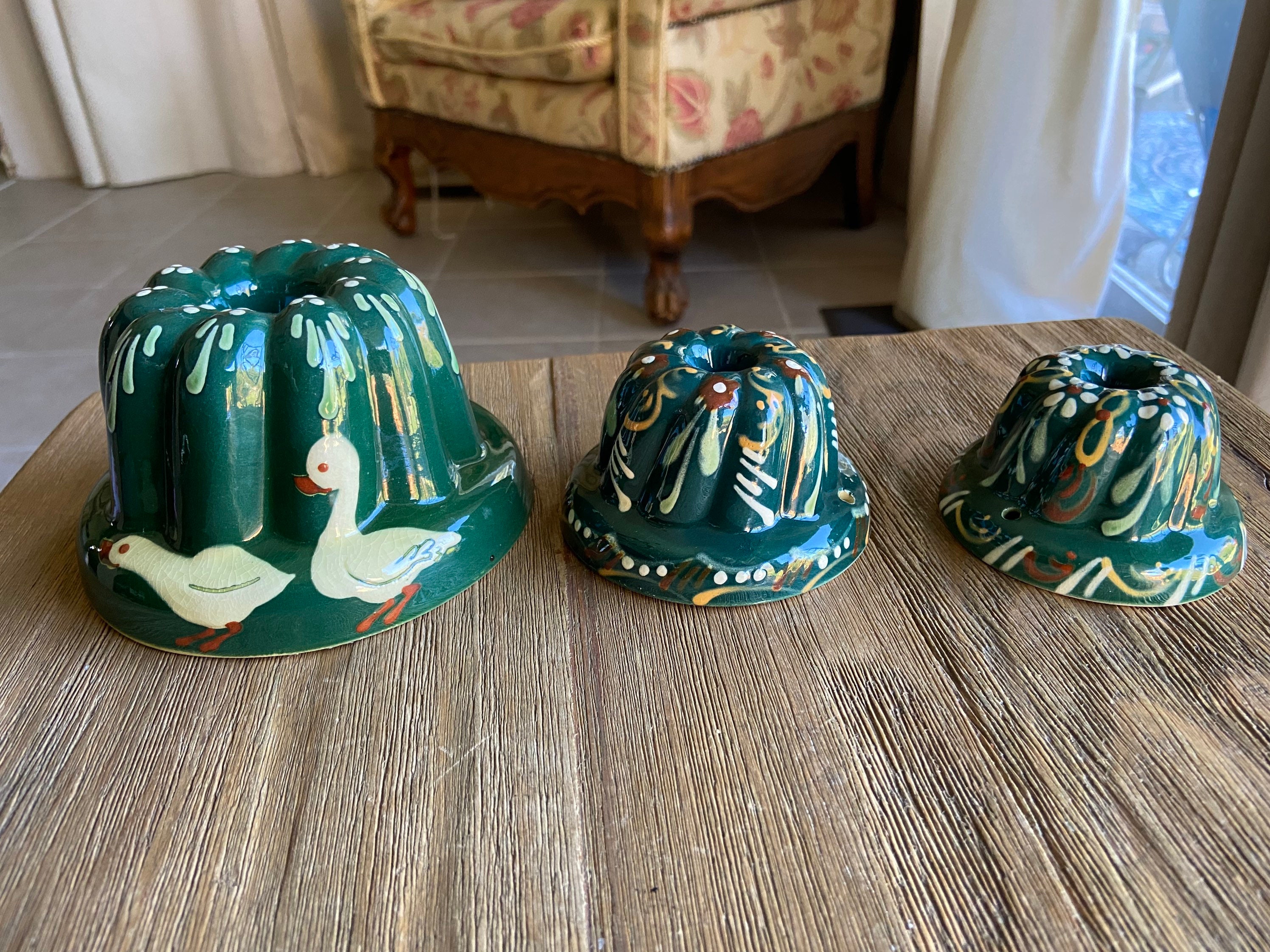 Vintage ceramic decorative molds (3)