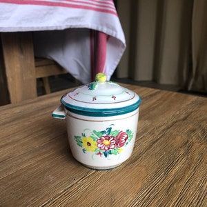 Vintage hand painted sugar bowl