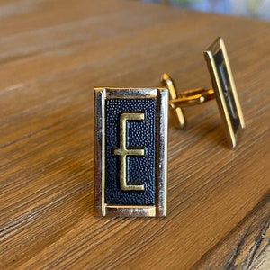 Vintage letter E cuff links