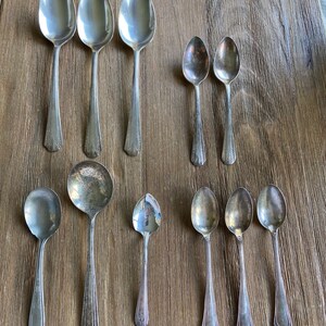 Vintage silver plated spoons lot