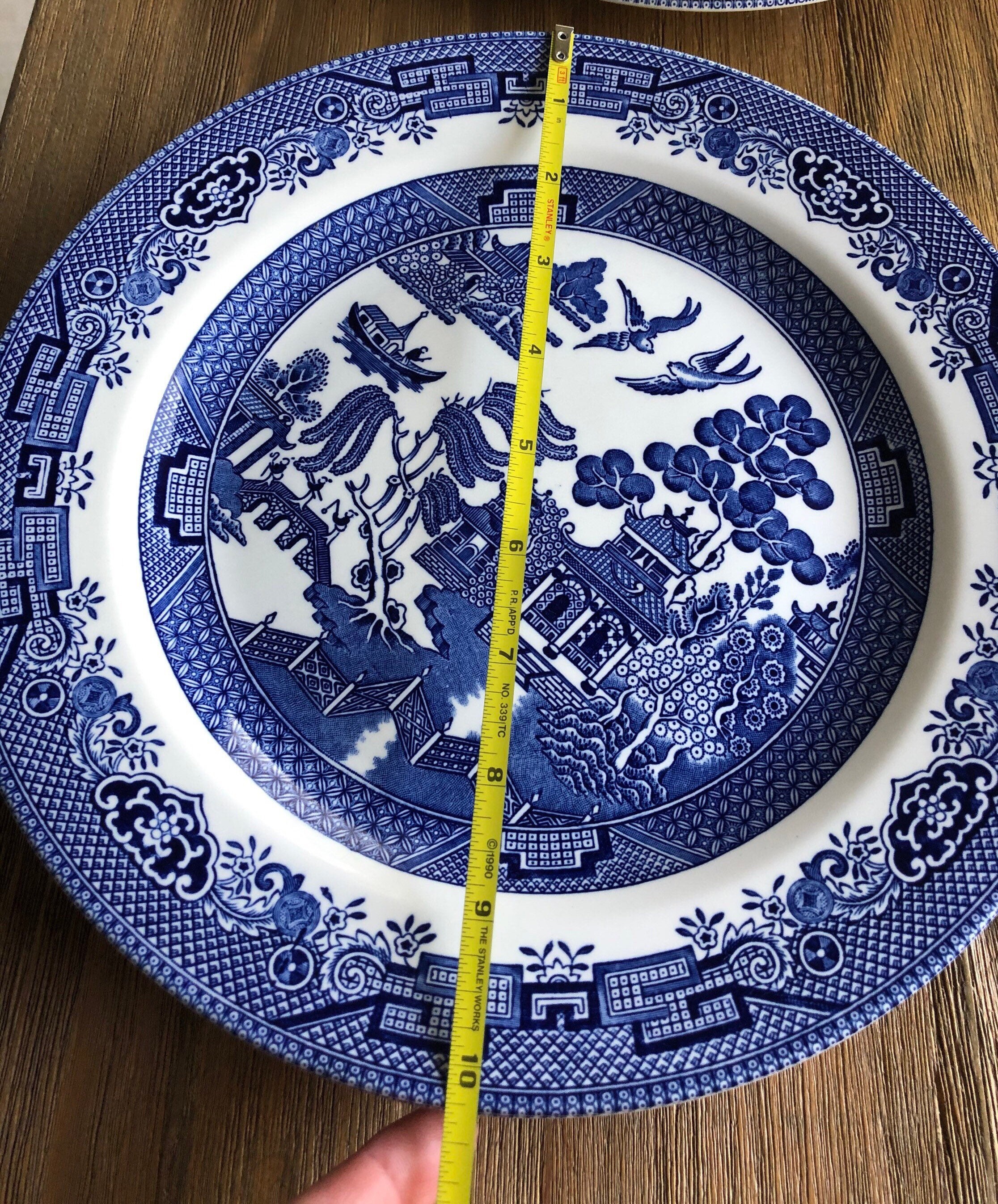Churchill Blue Willow Dinner Plate Etsy Canada