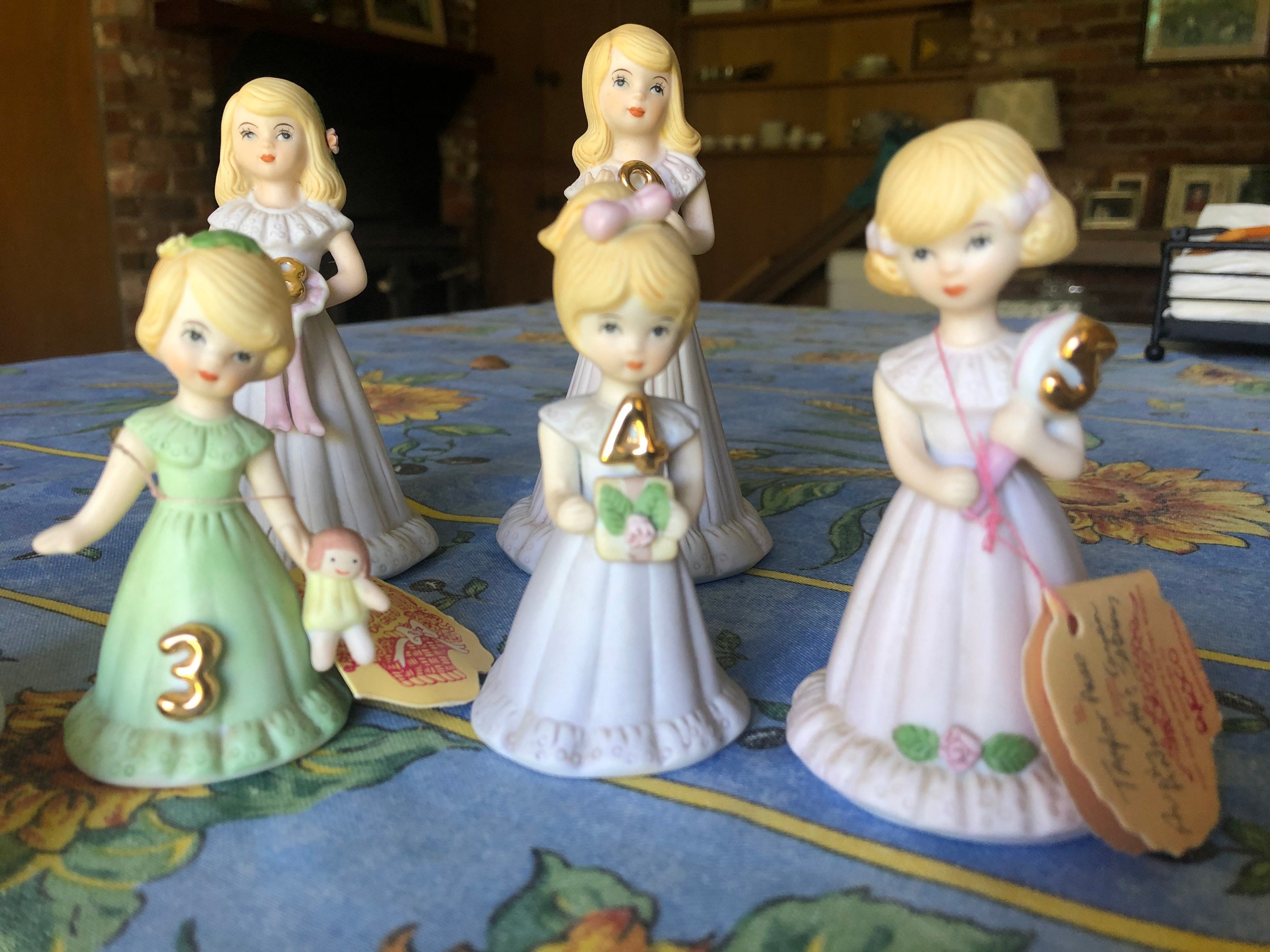 Vintage Enesco birthday girl figurines Etsy