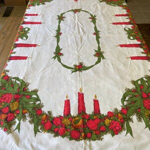 Vintage Christmas tablecloth