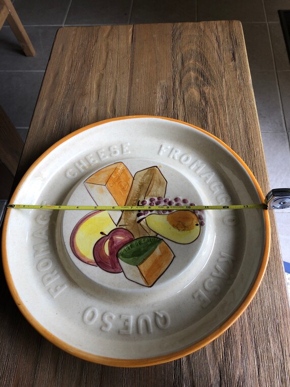 ノルウェイ 陶器 チーズボード 古道具 アンティーク 1960～70年代 ベルギー製 BOCH ボッホ Argenteuil Nova カップ