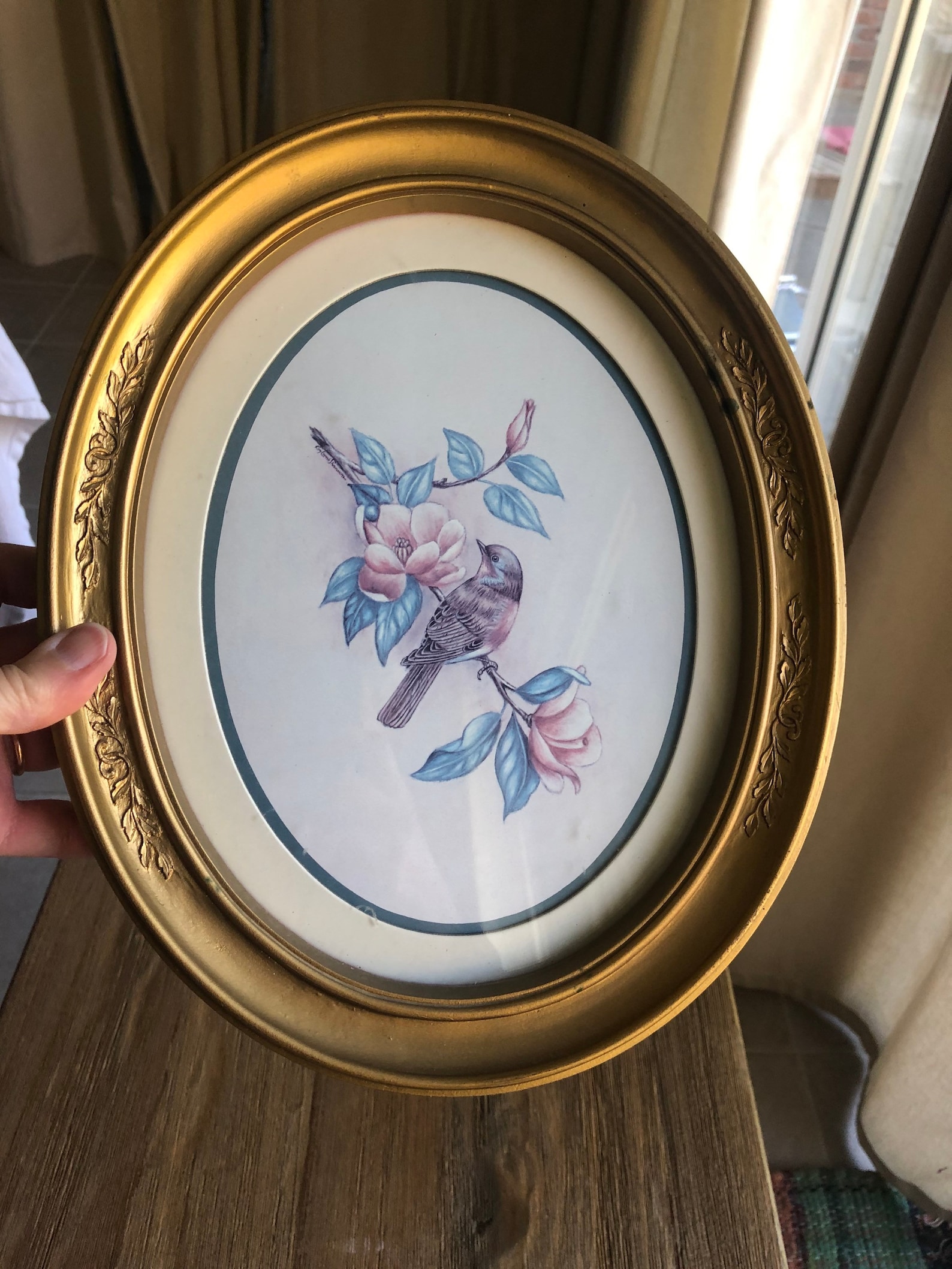 Vintage Homco Oval Wall Art Etsy