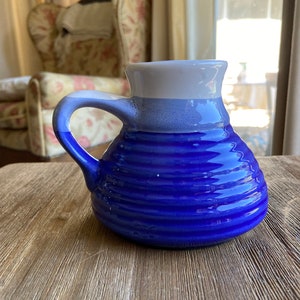 Vintage blue travel mug