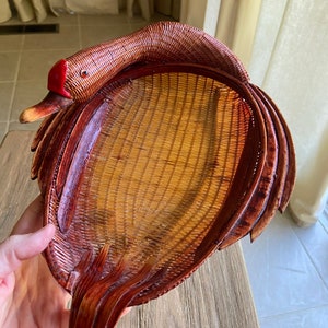 Vintage swan basket