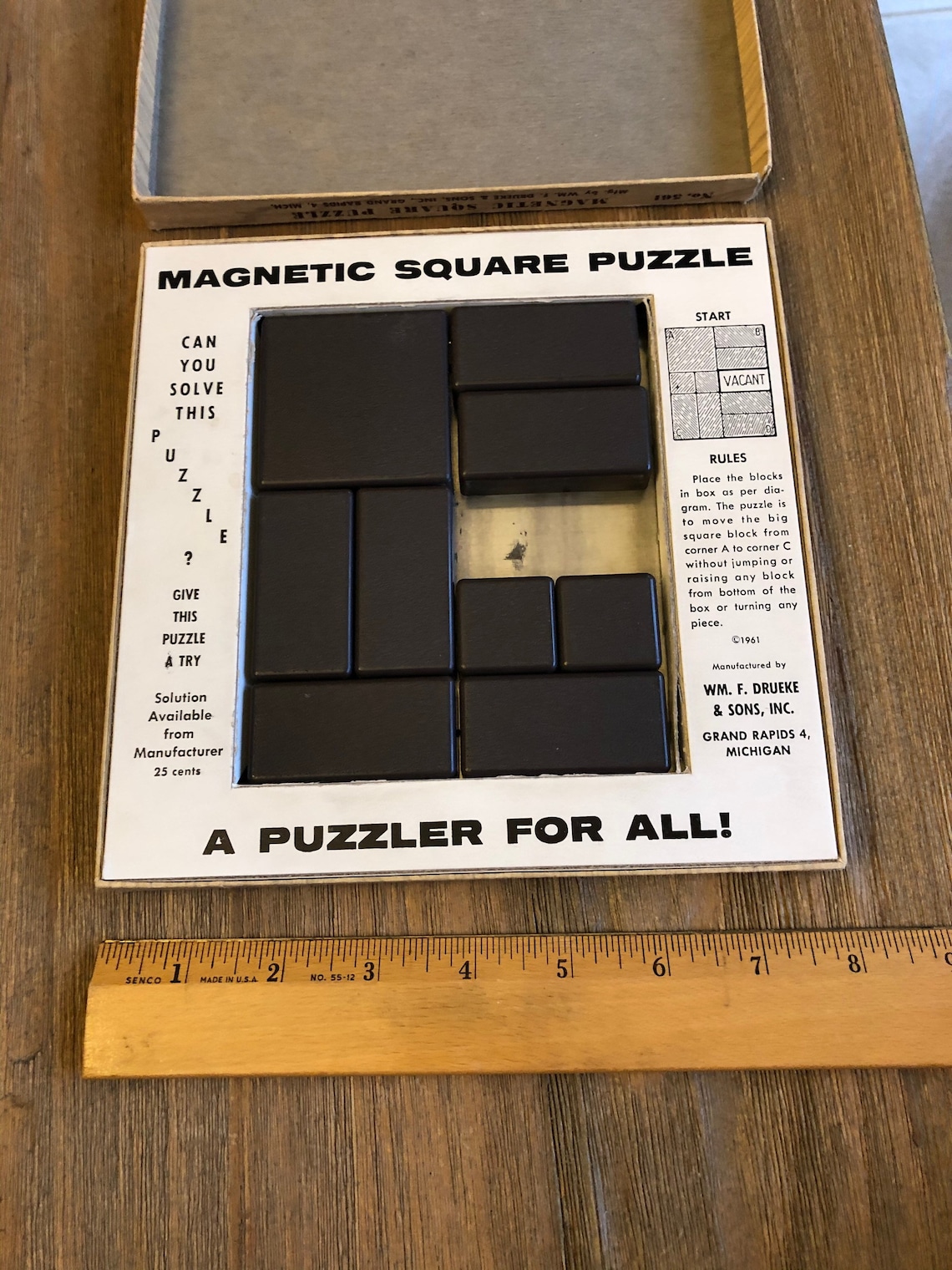 Vintage square puzzle Etsy