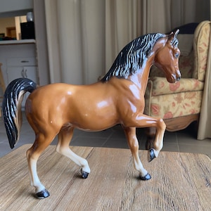 Vintage brown horse toy
