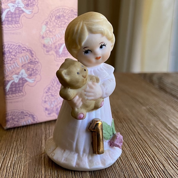 Vintage Enesco Growing Up 1st birthday figurine
