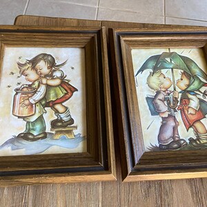 Vintage Hummel kids framed wall art