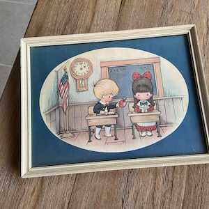 Vintage framed school scene