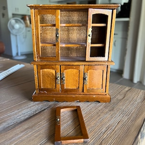 Vintage dollhouse hutch