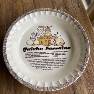 Vintage Quiche Lorraine pie dish