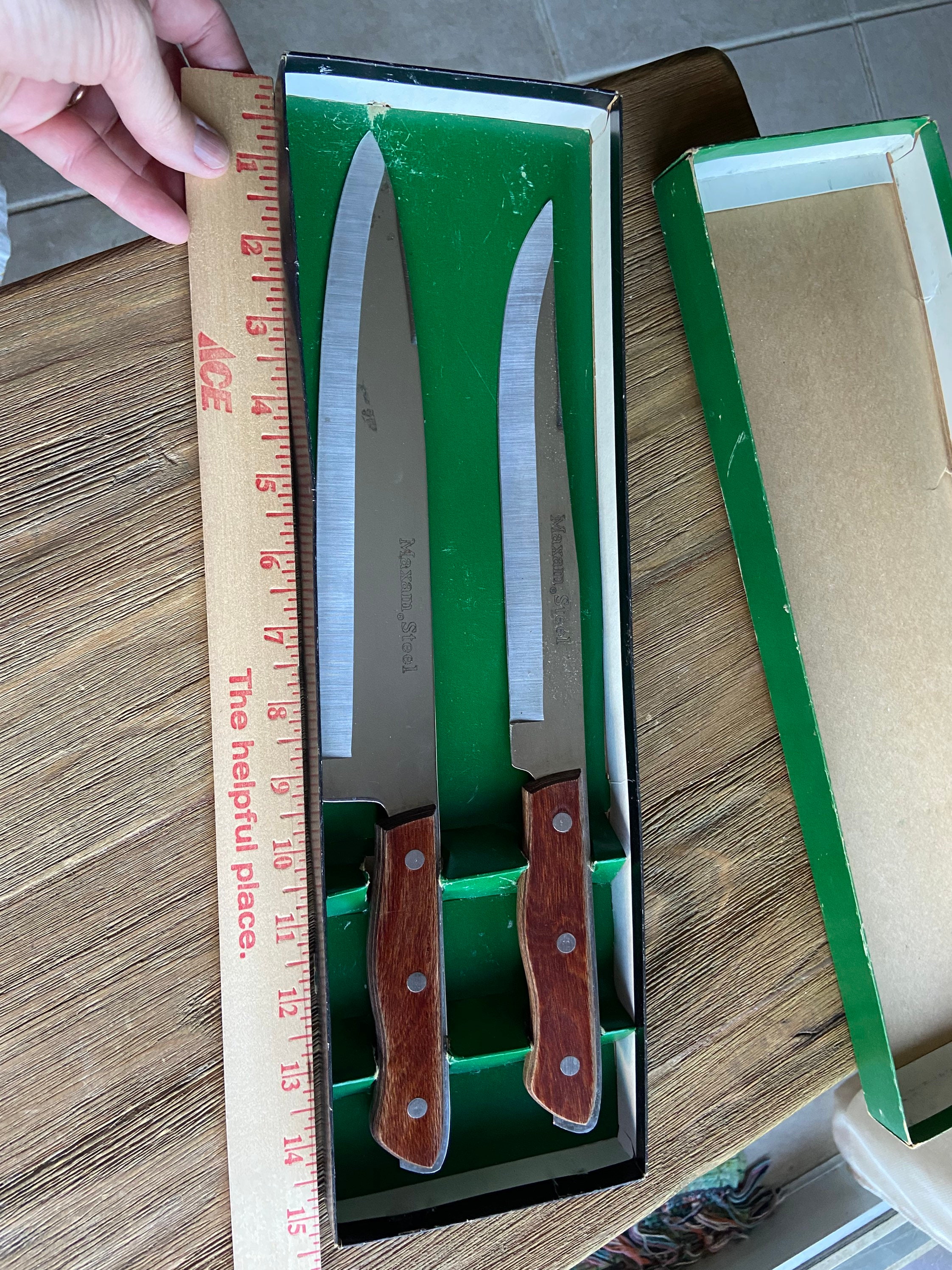 VTG Maxam Steel French Chefs Knife 9 Stainless Blade & Original Knife  Sleeve