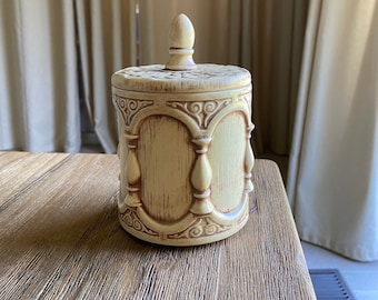 Vintage ceramic jar with lid