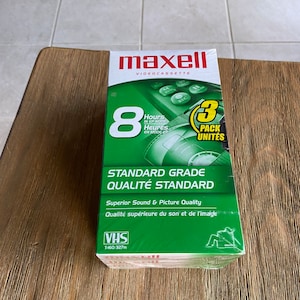 Vintage Maxell VHS cassettes ( sealed 3 pack )