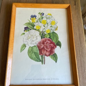 Vintage floral print with frame
