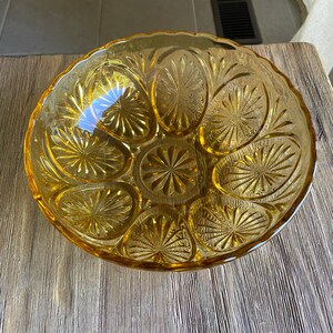 Vintage amber glass bowl