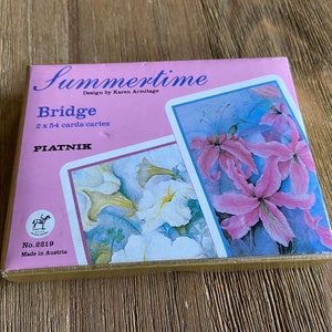 Vintage Piatnik Summertime Bridge cards