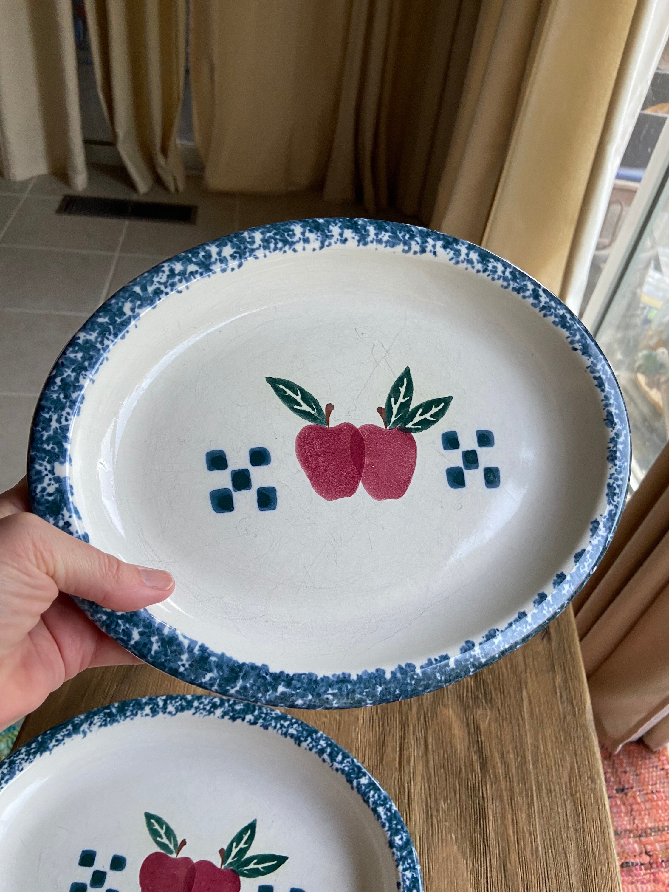 Vintage Chaparral pottery oval dishes with apple shaped bowls Etsy