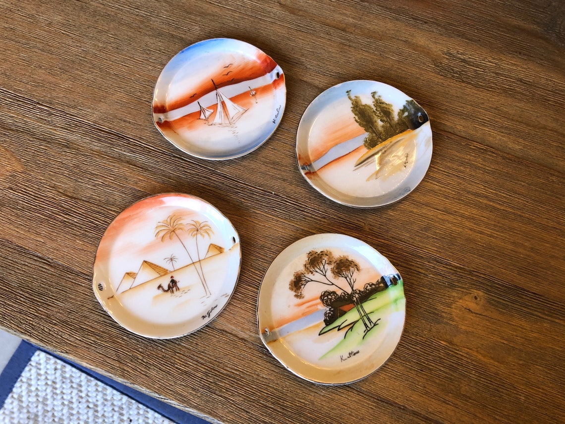 Hand painted tiny plates Etsy