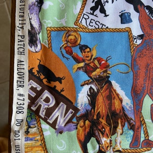 Cowboy themed fabric