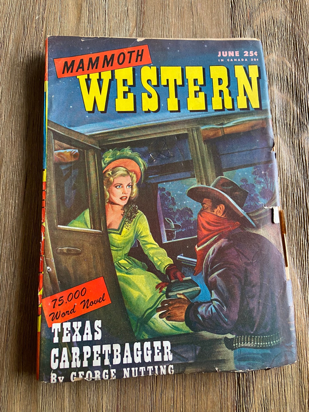 Vintage Texas Carpetbagger Mammoth Western Comic Book June Etsy