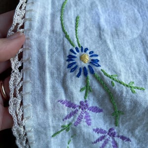 Vintage embroidered table runner