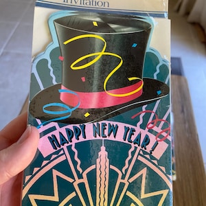 Vintage New Year’s invitation cards