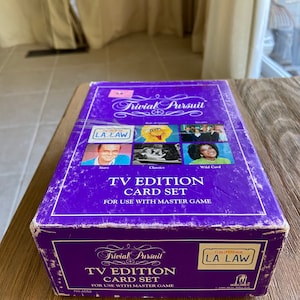 Vintage Trivial Pursuit TV edition Master Game and additional TV edition card set