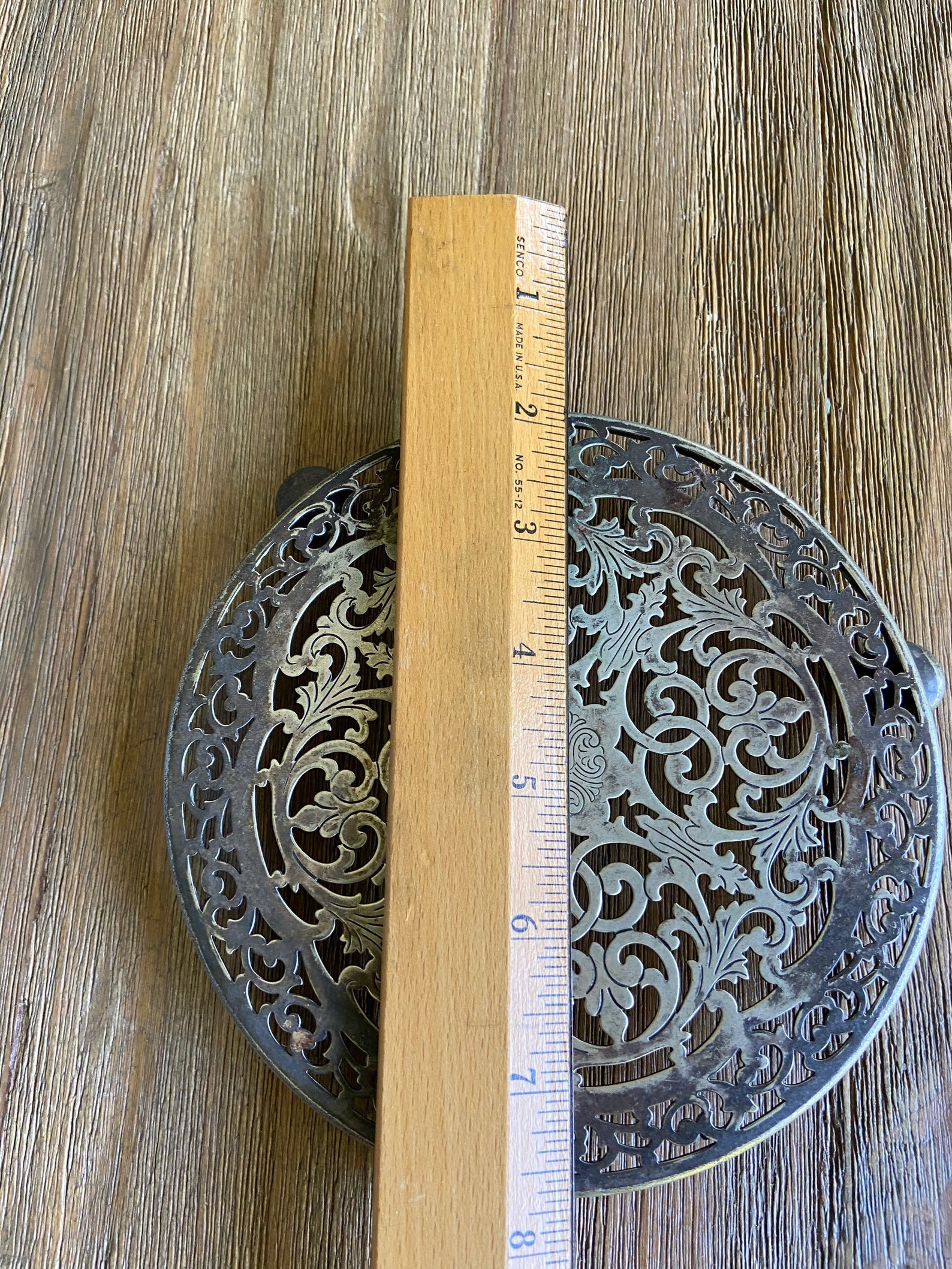 Vintage silver plated English trivet Etsy