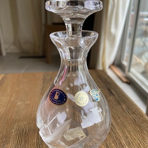 Czech Bohemia Crystal Bottle with Stopper