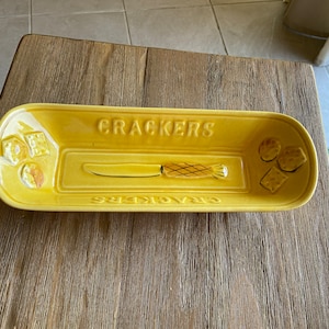 Vintage California pottery crackers dish