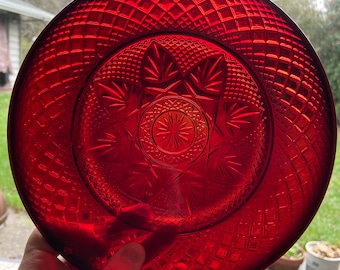 Vintage Ruby Red small plate