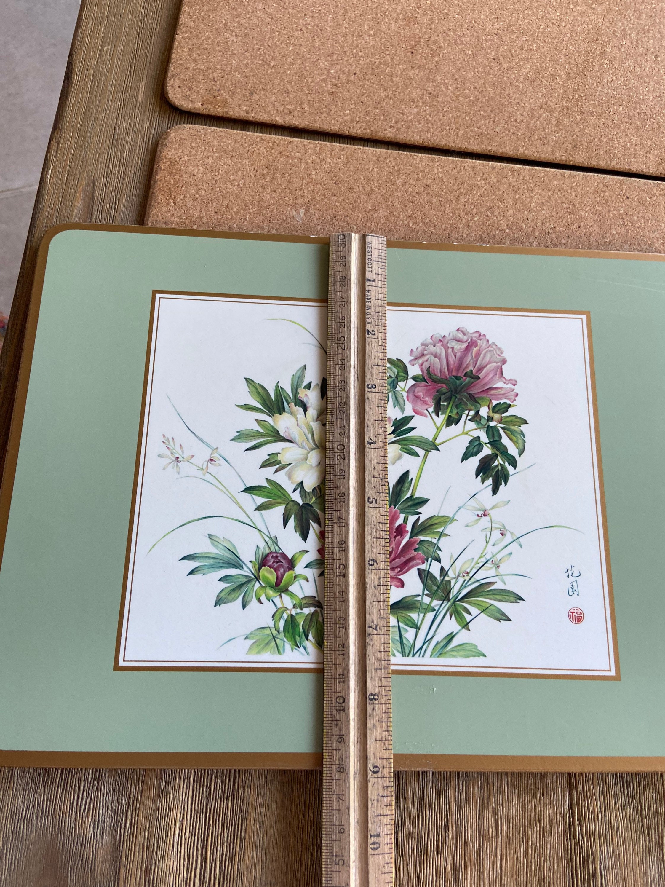 Vintage Pimpernel Asian Flowers Placemats Etsy