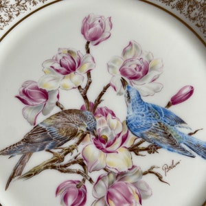 Vintage Lenox Boehn Mountain bluebirds collectible plate