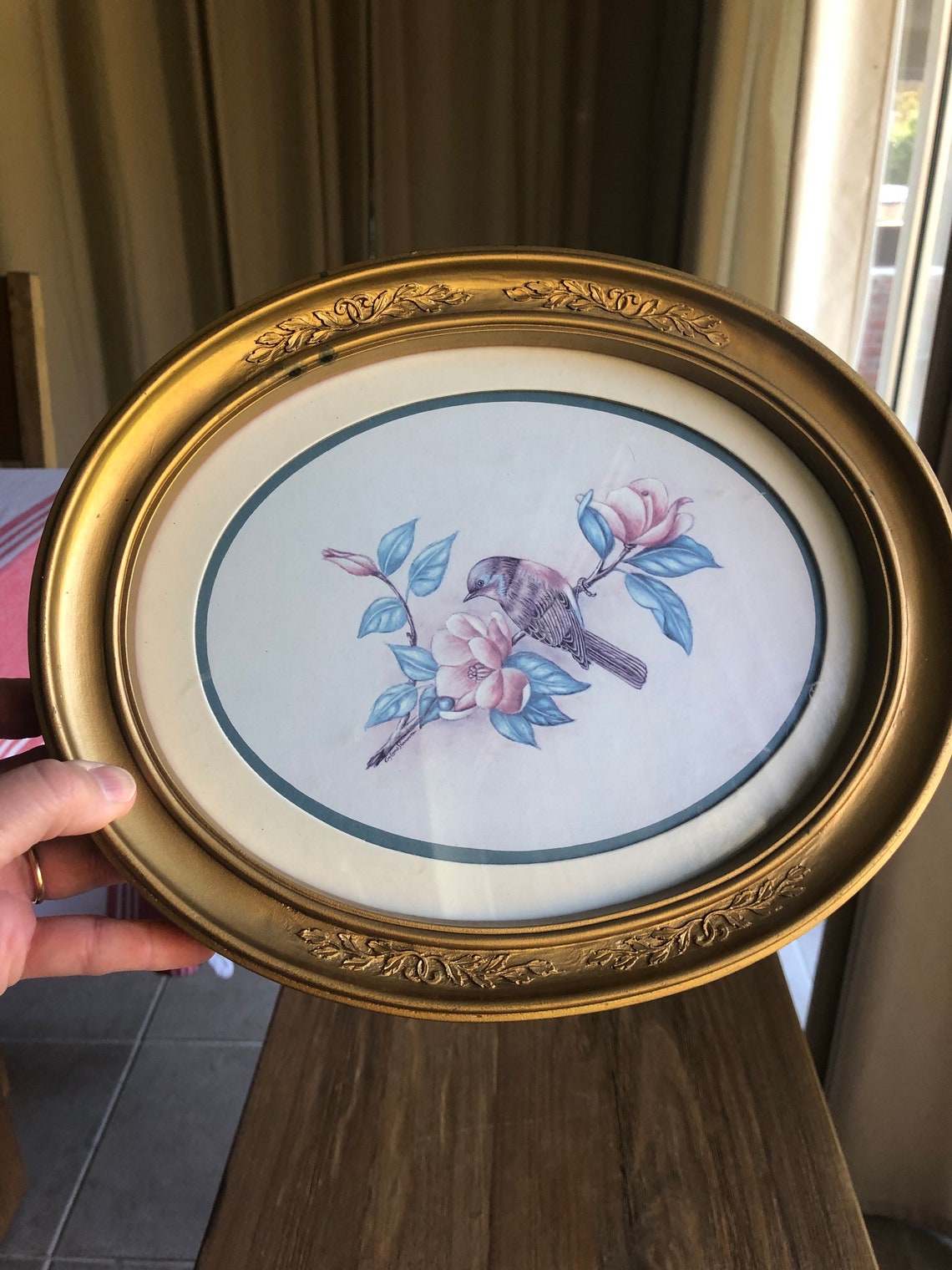 Vintage Homco Oval Wall Art Etsy