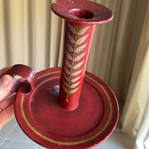 Vintage metal candlestick holder