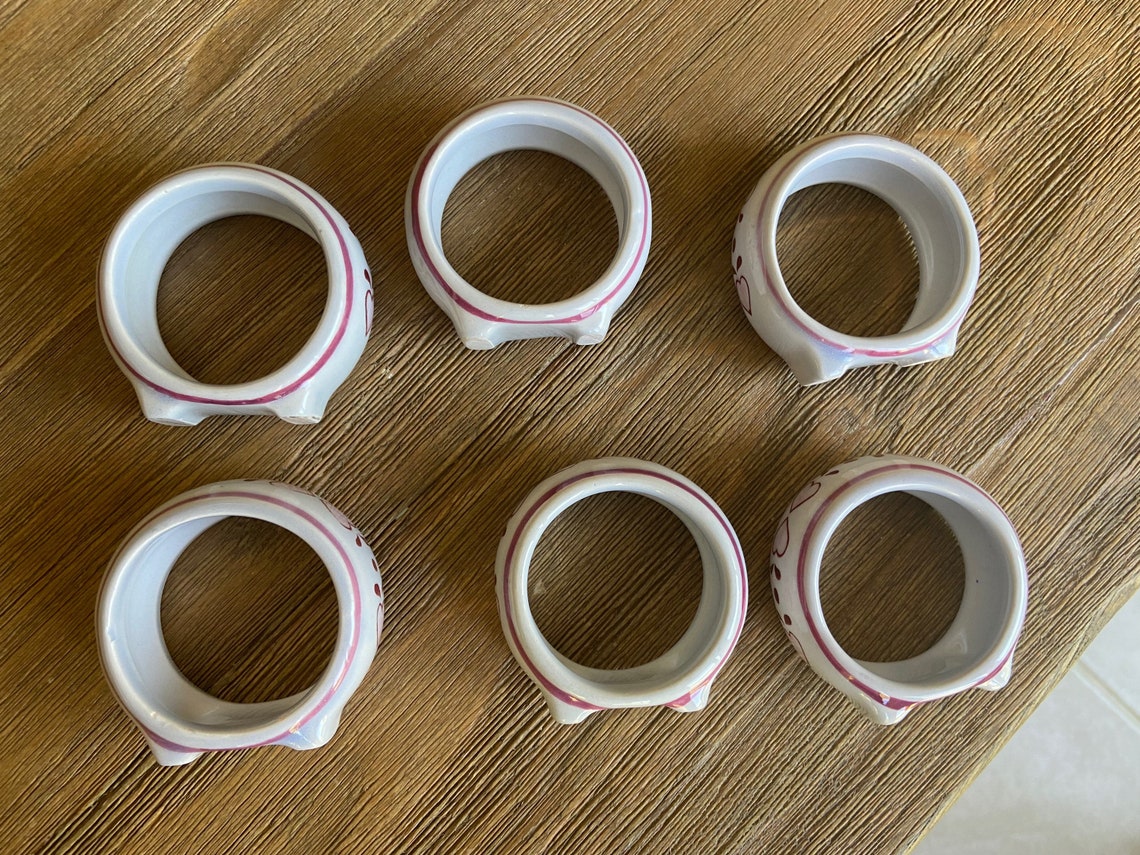 Ceramic napkin rings Etsy