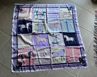 Polyester horse theme scarf