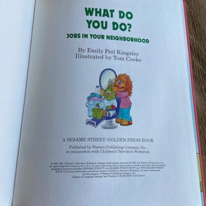 Vintage Sesame Street What Do You Do Book Etsy