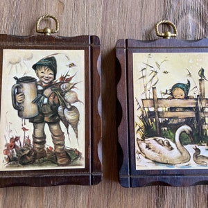 Vintage Hummel prints wall plaques