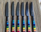 Fiesta rainbow color knives (6)