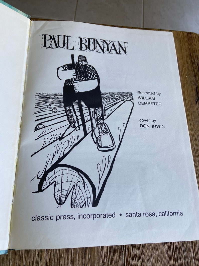 Vintage Paul Bunyan Book - Etsy