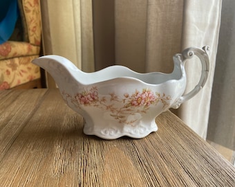Vintage floral gravy boat